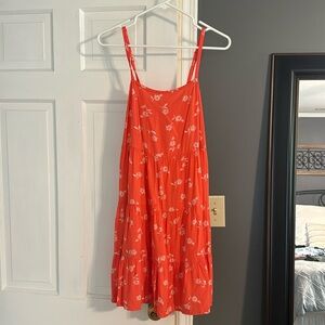 Coral sun dress